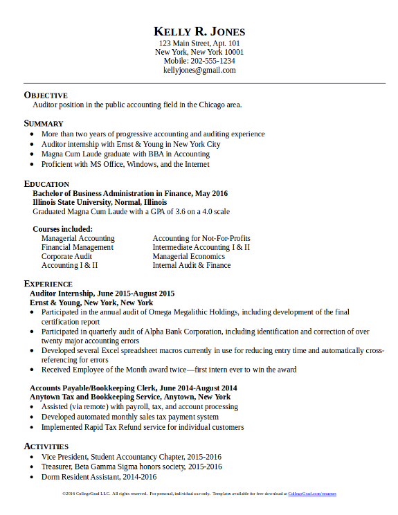 Sample Resume Template